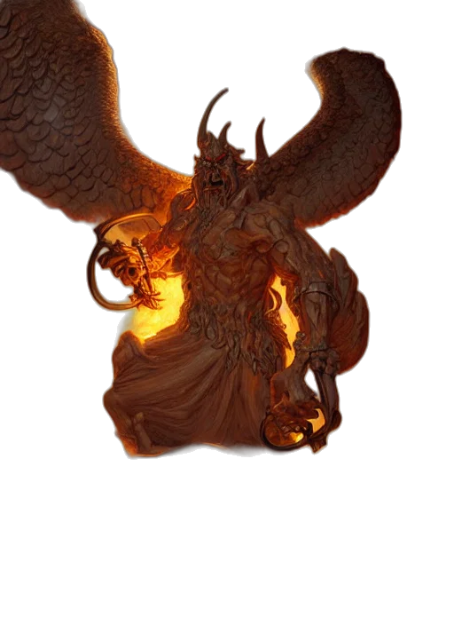 dragon, mask, staff, creature transparent PNG cut-out