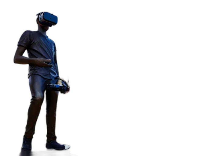 robot, staff, hat, 3d render transparent PNG cut-out