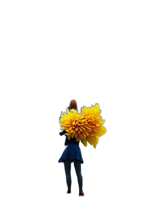 flower, staff, crown, dress transparent PNG cut-out