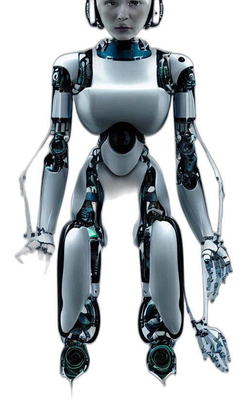 robot, cyberpunk, concept art, 3d render transparent PNG cut-out