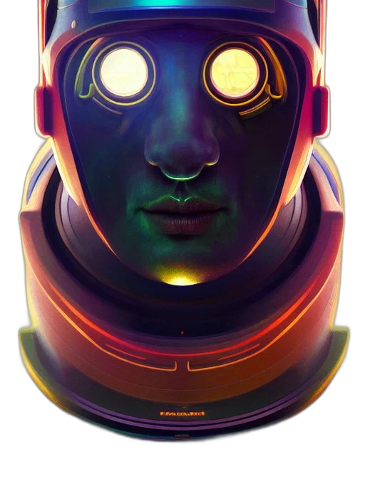 robot, mask, face, creature transparent PNG cut-out