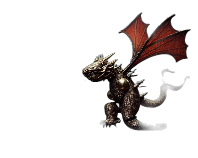 dragon, creature, animal, staff transparent PNG cut-out