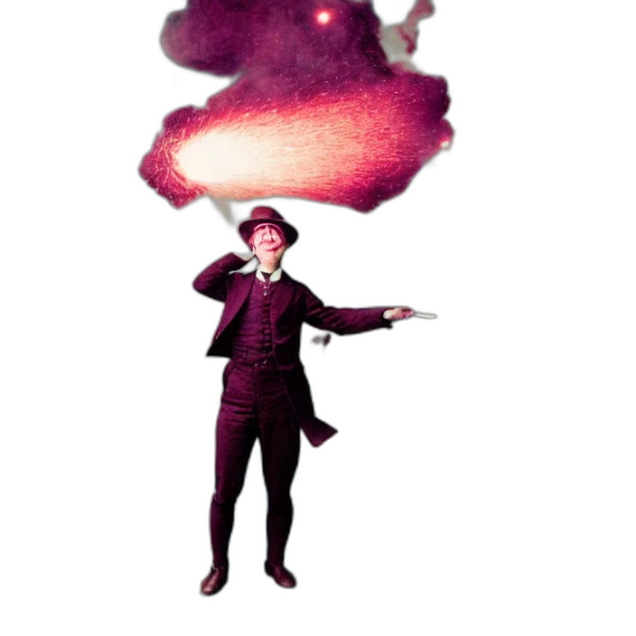 hat, staff, umbrella, jacket transparent PNG cut-out