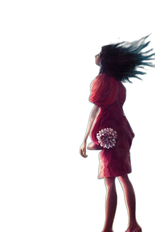dress, hair, flower, jewelry transparent PNG cut-out