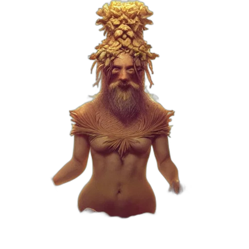 crown, mask, creature, hair transparent PNG cut-out