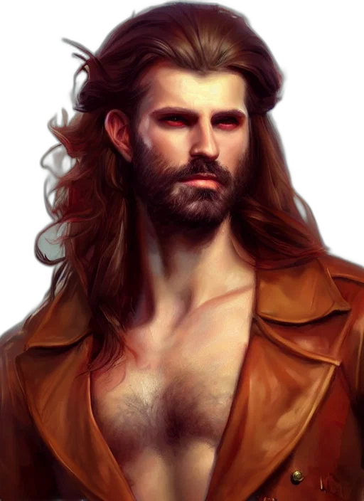hair, jacket, fantasy art, photorealistic transparent PNG cut-out