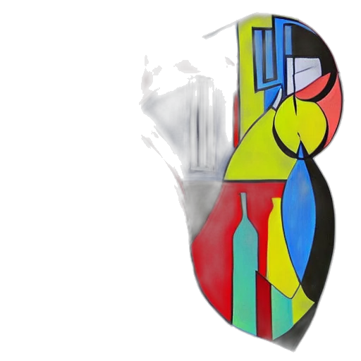 3d render, concept art, serendipity, cubism transparent PNG cut-out