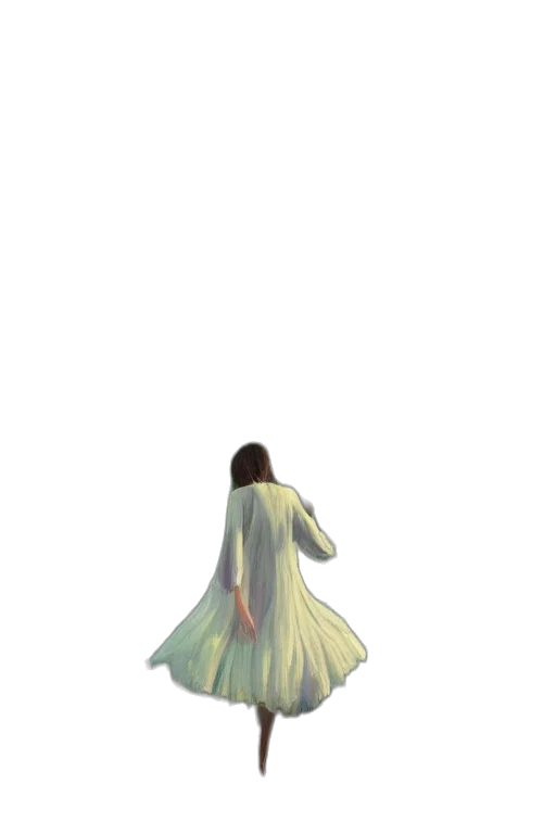 dress, jacket, hair, creature transparent PNG cut-out