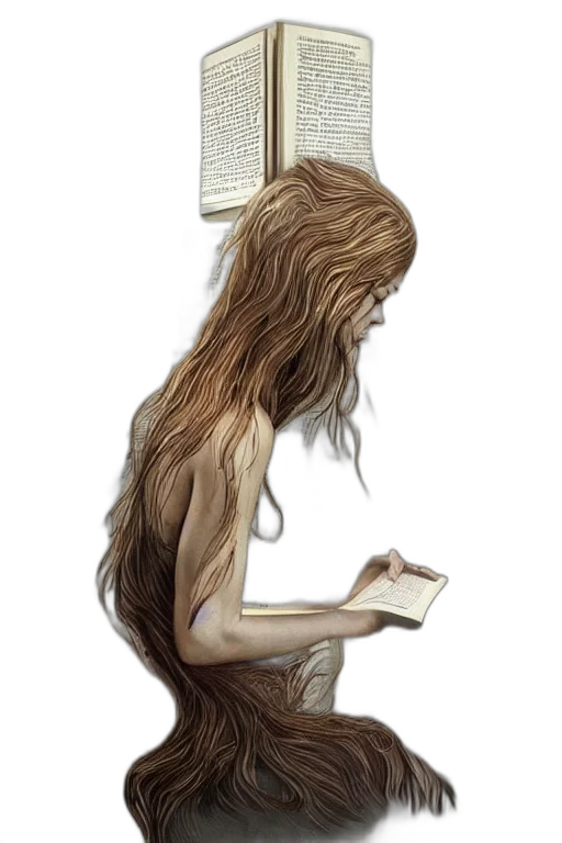 hair, dress, mask, creature transparent PNG cut-out