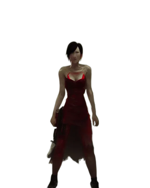 dress, staff, jewelry, 3d render transparent PNG cut-out