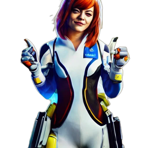 jacket, robot, weapon, staff transparent PNG cut-out