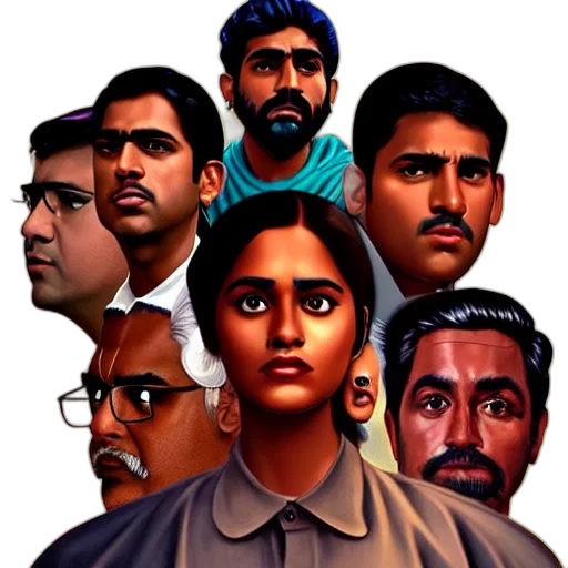 face, concept art, comic book art, pixel art transparent PNG cut-out