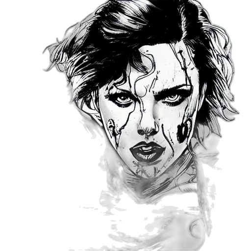 face, mask, creature, comic book art transparent PNG cut-out