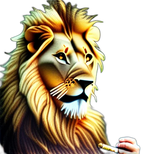 staff, animal, crown, photorealistic transparent PNG cut-out