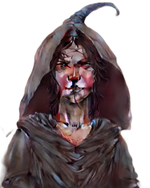 face, mask, staff, creature transparent PNG cut-out