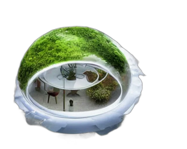 furniture, hat, umbrella, 3d render transparent PNG cut-out