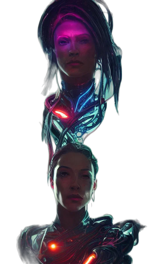 robot, face, mask, weapon transparent PNG cut-out