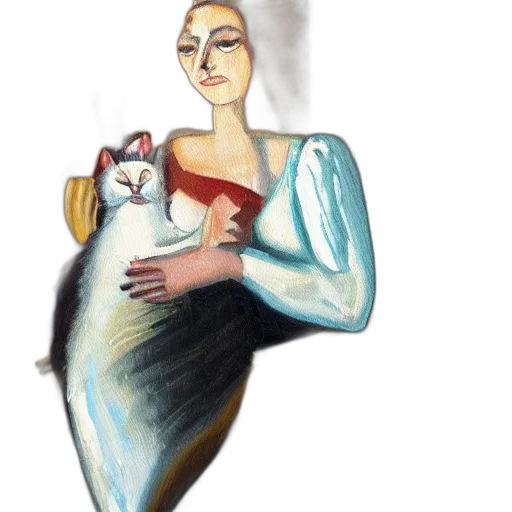 dress, animal, concept art, watercolor transparent PNG cut-out