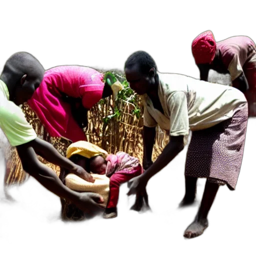 african, farm, workers, harvesting transparent PNG cut-out