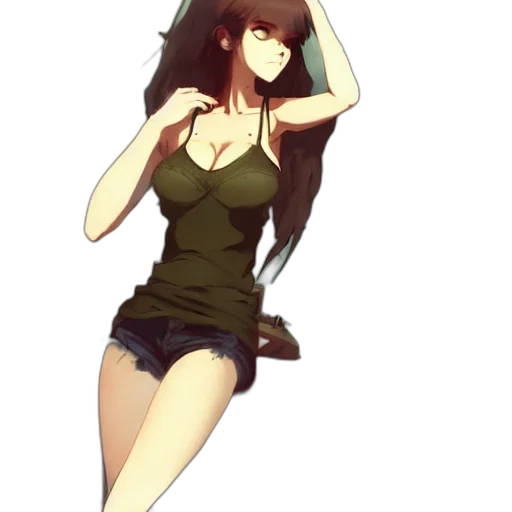 dress, staff, weapon, hat transparent PNG cut-out