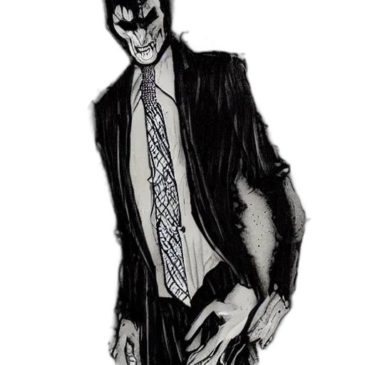 mask, creature, jacket, staff transparent PNG cut-out