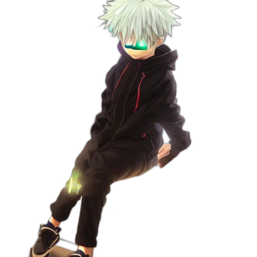 creature, jacket, staff, mask transparent PNG cut-out