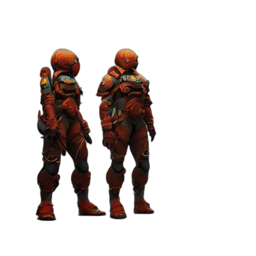 robot, weapon, concept art, 3d render transparent PNG cut-out