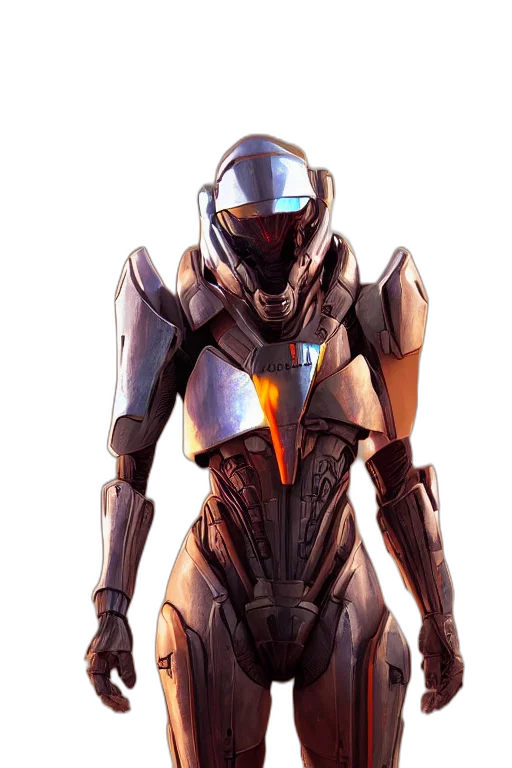 robot, concept art, 3d render, comic book art transparent PNG cut-out