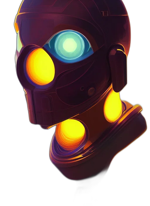 robot, mask, weapon, face transparent PNG cut-out