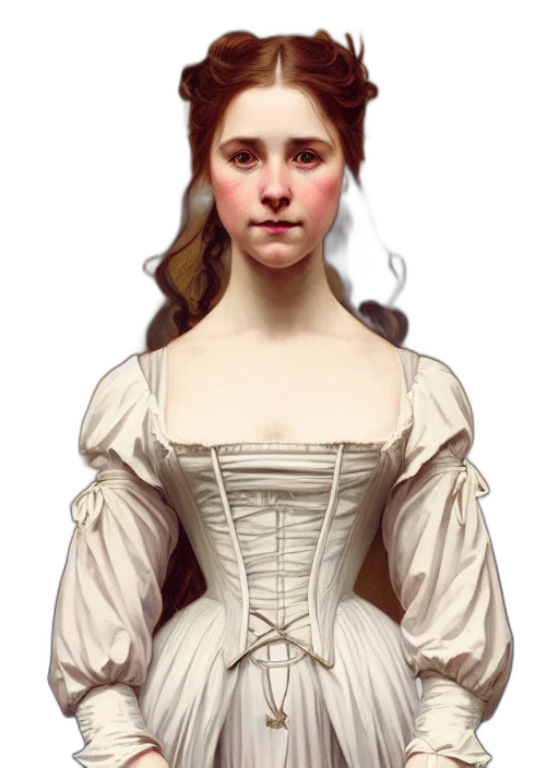 dress, face, jewelry, staff transparent PNG cut-out