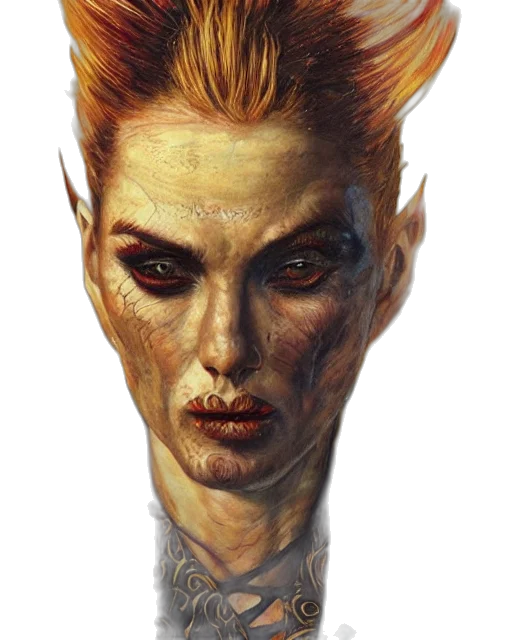 face, staff, mask, creature transparent PNG cut-out