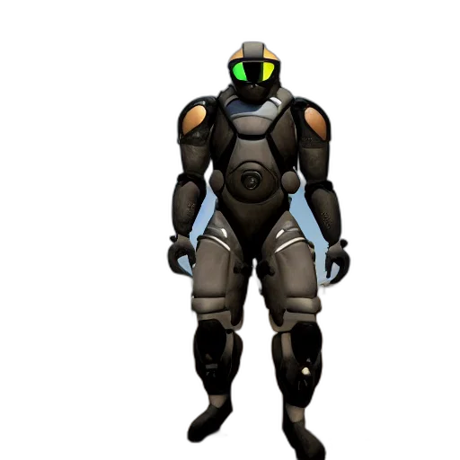 robot, weapon, concept art, 3d render transparent PNG cut-out