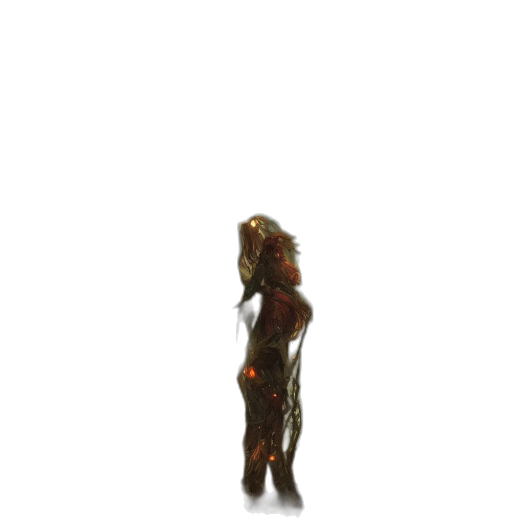 dress, staff, robot, creature transparent PNG cut-out