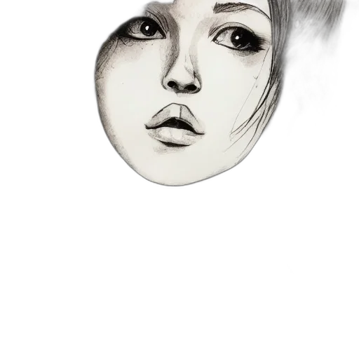face, mask, hair, jewelry transparent PNG cut-out