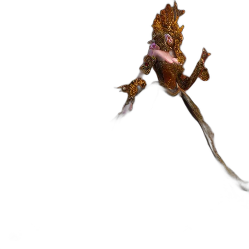 dragon, staff, creature, animal transparent PNG cut-out