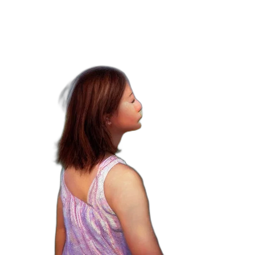 dress, face, staff, hair transparent PNG cut-out