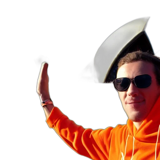 jacket, hat, staff, umbrella transparent PNG cut-out