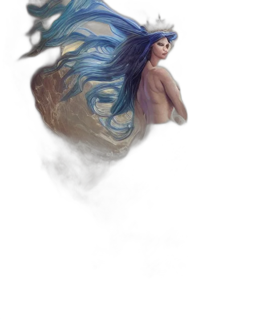 dragon, hair, creature, dress transparent PNG cut-out