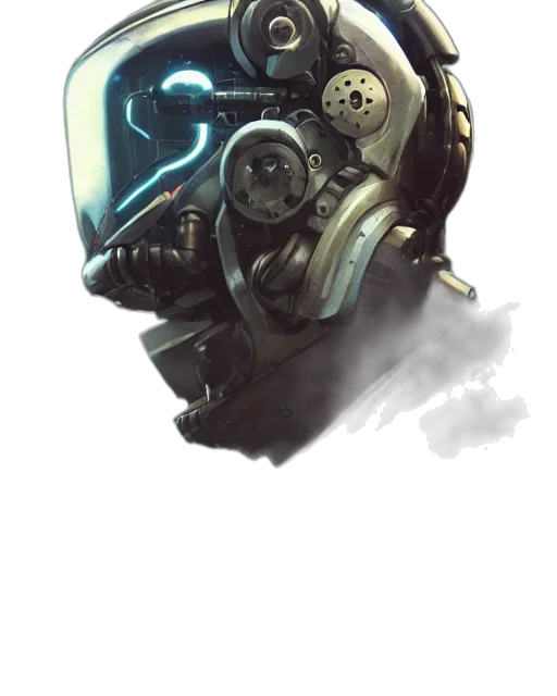 robot, mask, face, weapon transparent PNG cut-out