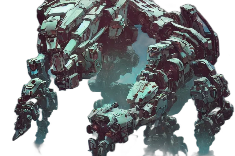 robot, concept art, 3d render, fantasy art transparent PNG cut-out