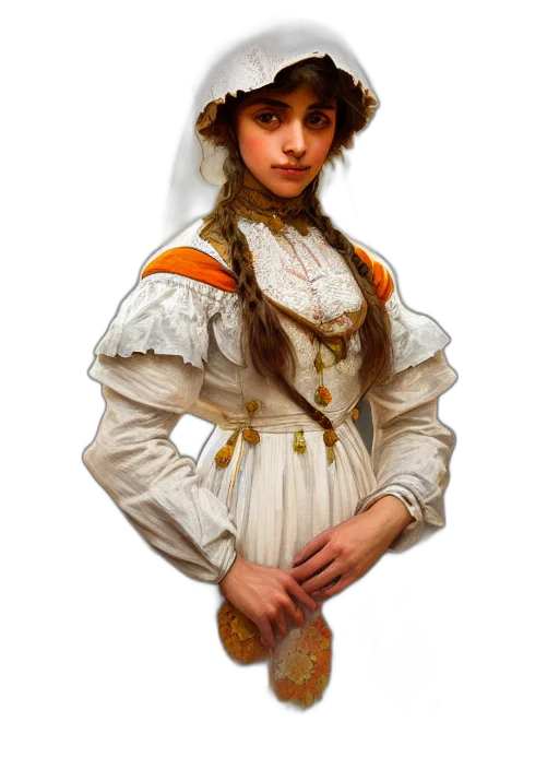 dress, staff, jacket, face transparent PNG cut-out