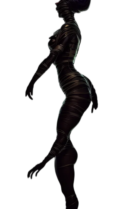 dress, staff, creature, robot transparent PNG cut-out