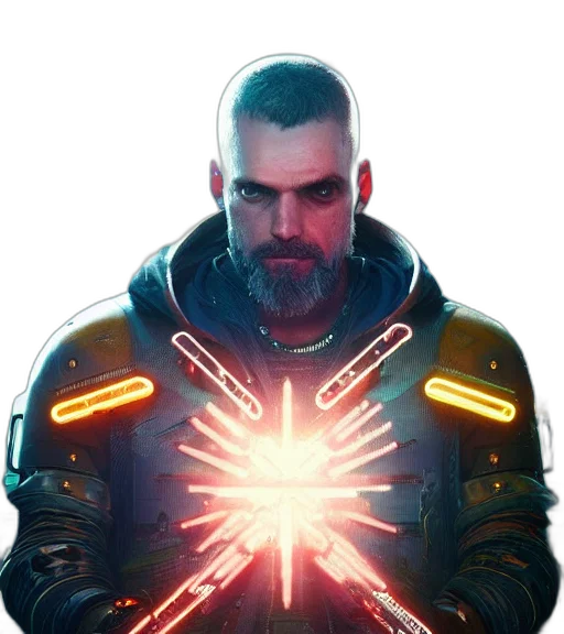 jacket, sword, weapon, staff transparent PNG cut-out
