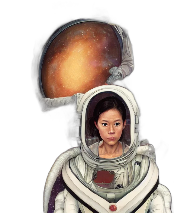 face, robot, concept art, photorealistic transparent PNG cut-out
