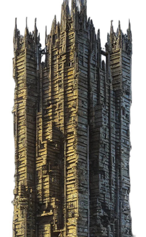 building, dress, crown, 3d render transparent PNG cut-out
