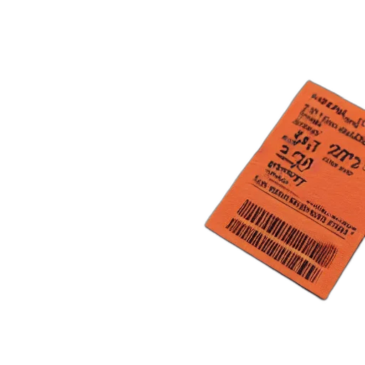 printed, ticket, mars, slightly transparent PNG cut-out