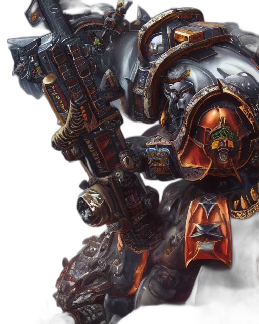 robot, weapon, face, concept art transparent PNG cut-out