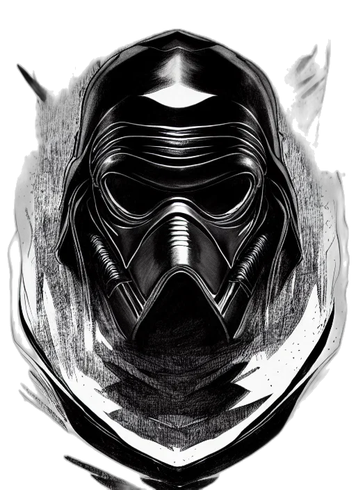 mask, face, comic book art, concept art transparent PNG cut-out