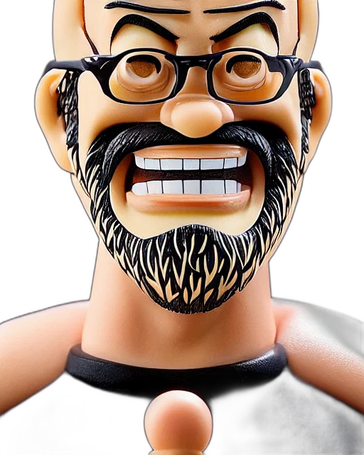 face, staff, cartoon, 3d render transparent PNG cut-out