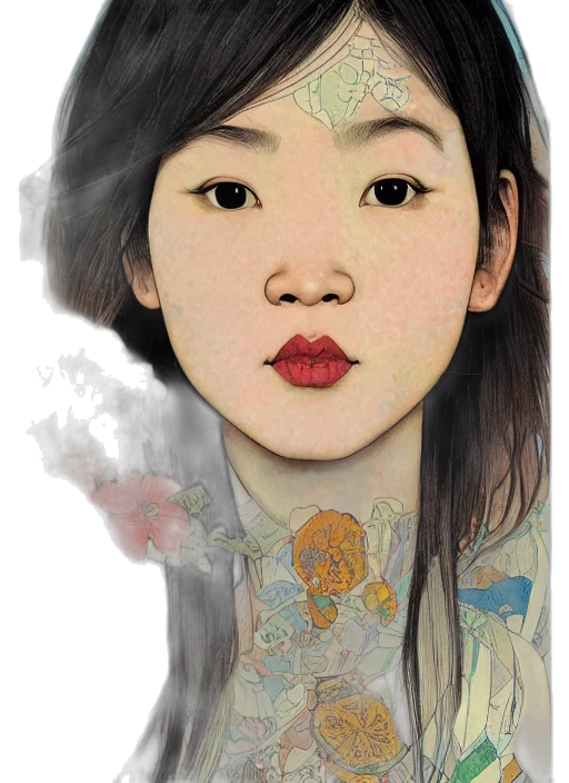 face, mask, photorealistic, oil painting transparent PNG cut-out